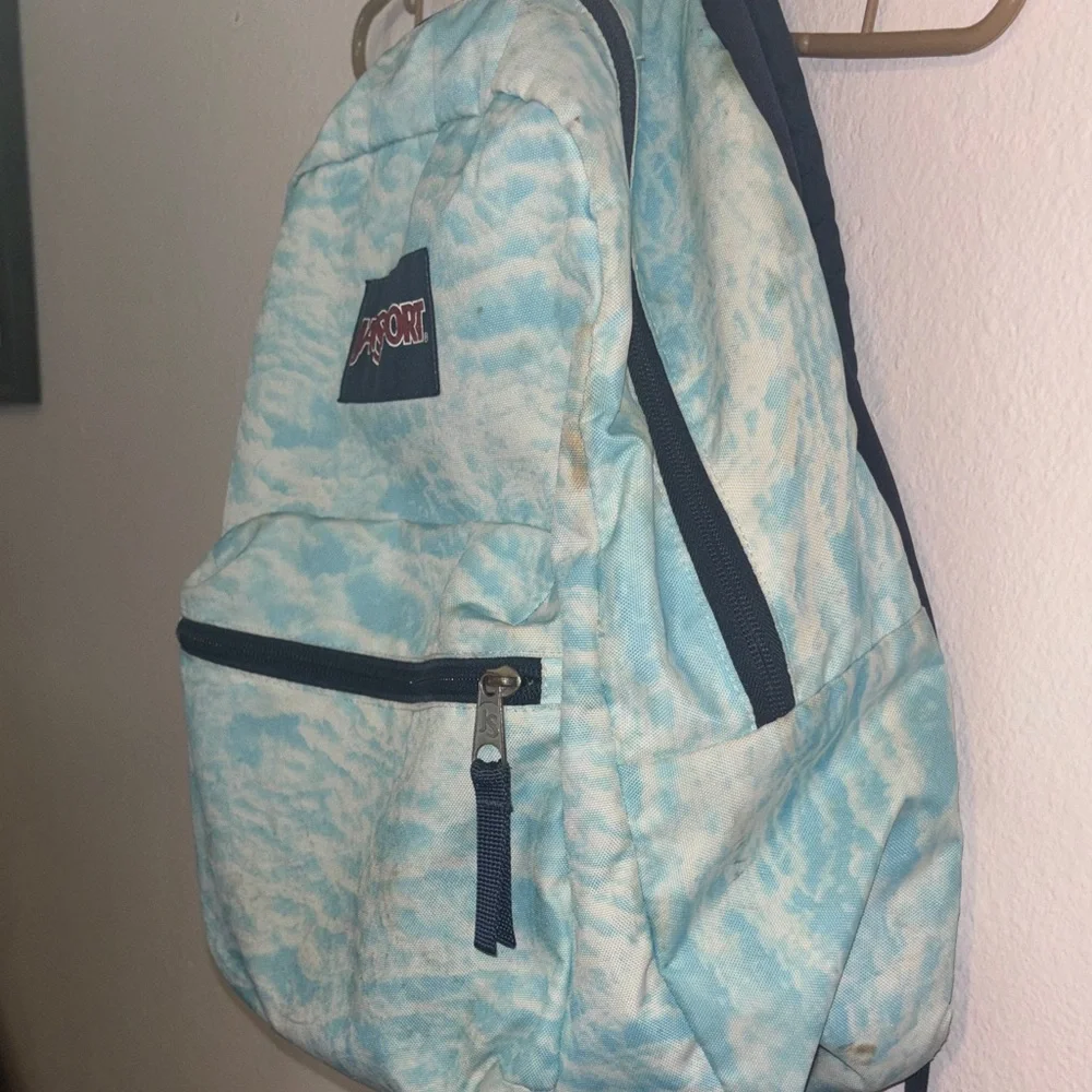 Jansport Light Blue Tie-Dye Backpack for Men
